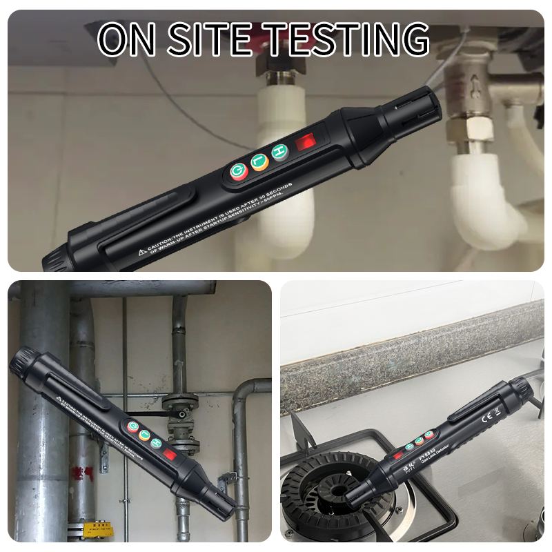 Detector de fugas de gas portátil (2024): detector de gas natural y combustible con alarma sonora y visual.