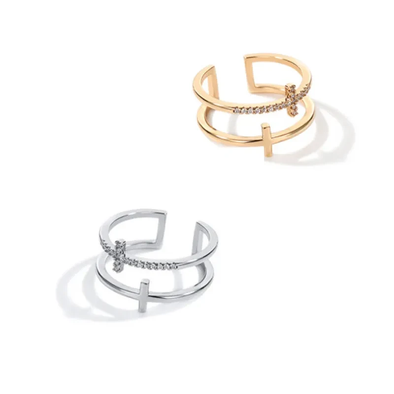 Anillo de cruz de fe eterna