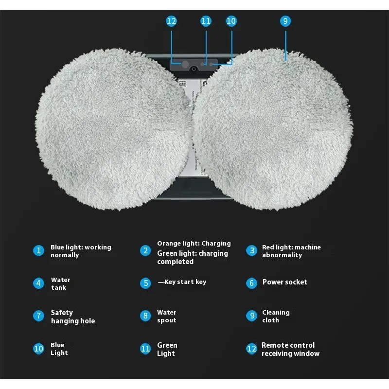 Máquina automática para limpiar ventanas de vidrio para uso doméstico