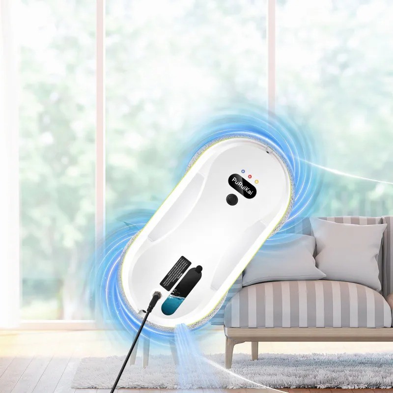 Máquina automática para limpiar ventanas de vidrio para uso doméstico