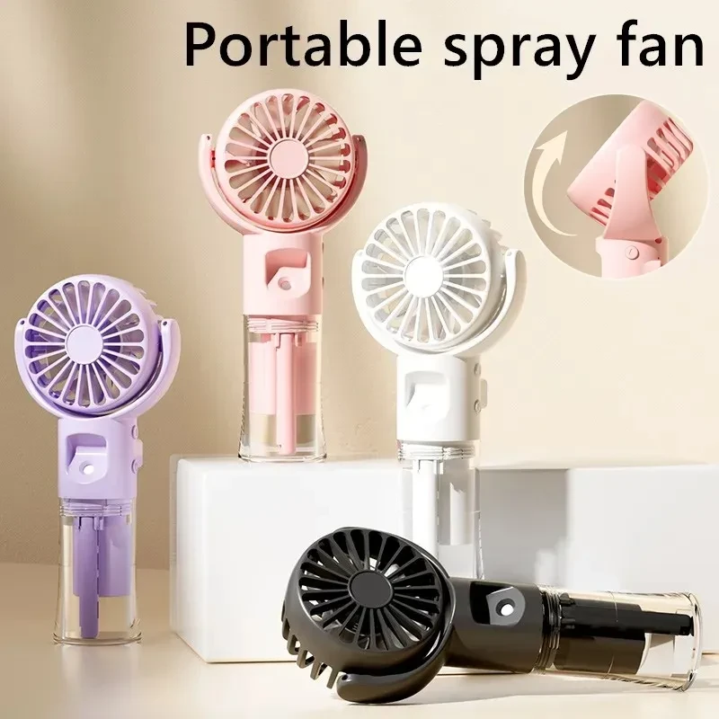 Ventilador de niebla portátil de 4 velocidades con carga USB
