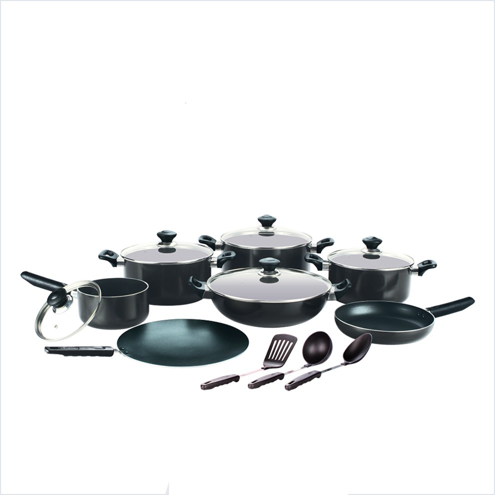 Juego de 15 ollas de aluminio antiadherentes de alta calidad para cocinar