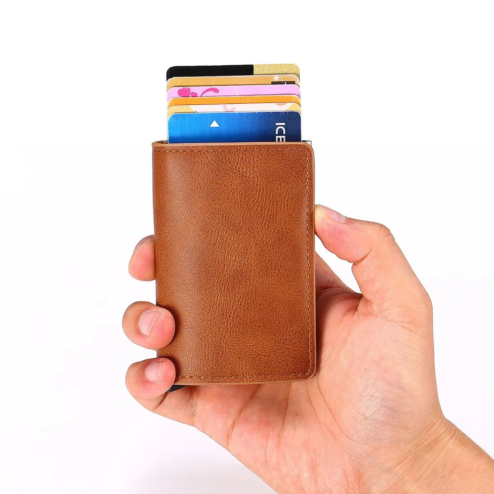 Tarjetero automático antirrobo RFID - Tarjetero creativo para negocios