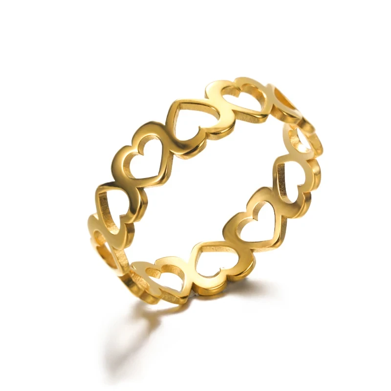 Anillo de corazón de amor eterno