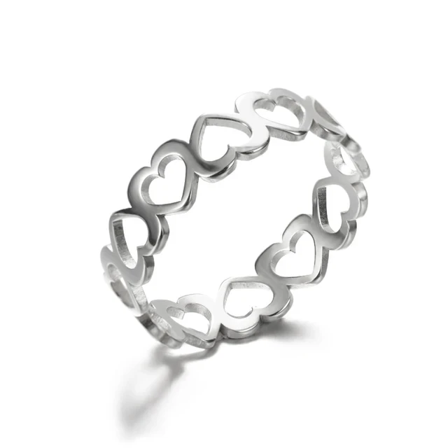 Anillo de corazón de amor eterno