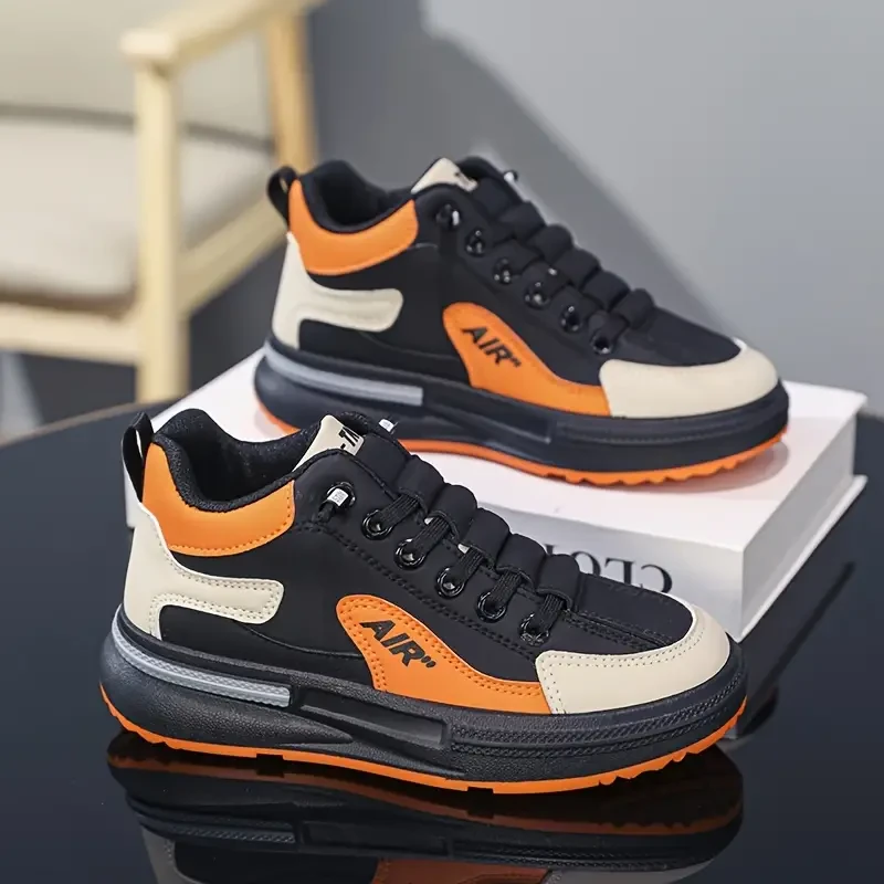 Zapatillas deportivas de moda para niño, cómodas, antideslizantes, con cordones y suela suave, ideales para correr y caminar al aire libre.