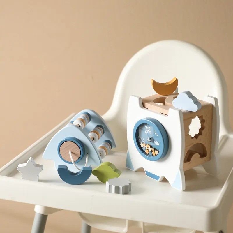 Juguetes educativos Montessori Rocket, caja de actividades para bebés