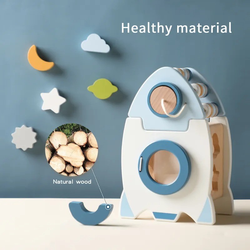 Juguetes educativos Montessori Rocket, caja de actividades para bebés