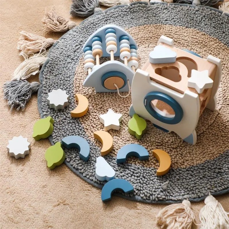 Juguetes educativos Montessori Rocket, caja de actividades para bebés