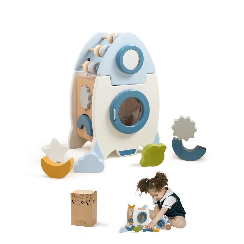 Juguetes educativos Montessori Rocket, caja de actividades para bebés