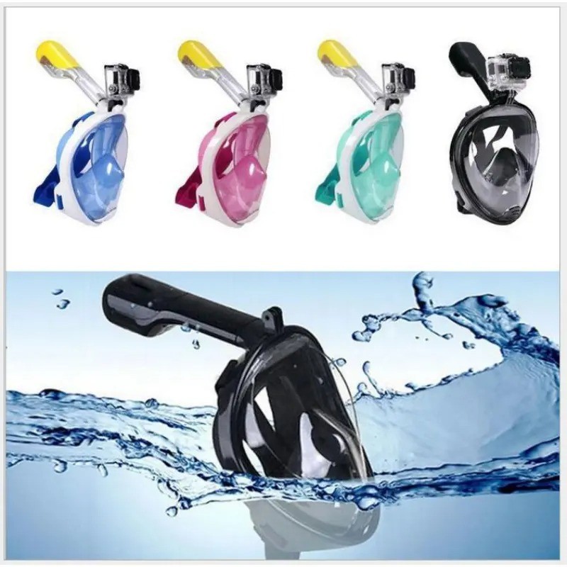Máscara de snorkel facial completa para niños con equipo antivaho