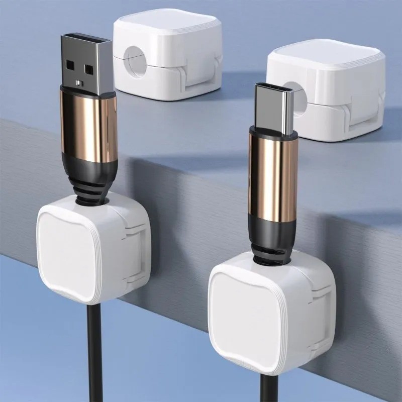 Clip magnético para cable y soporte ajustable para cable