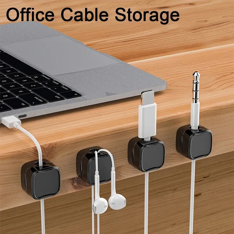 Clip magnético para cable y soporte ajustable para cable