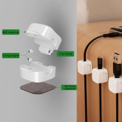 Clip magnético para cable y soporte ajustable para cable