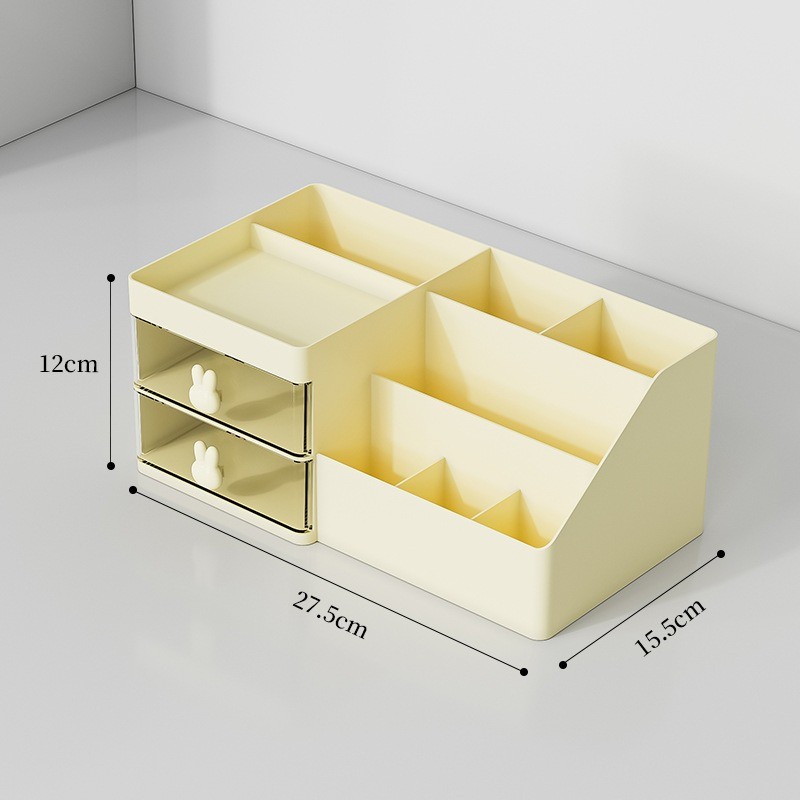 Caja de almacenamiento de cosméticos de escritorio de plástico de alta calidad