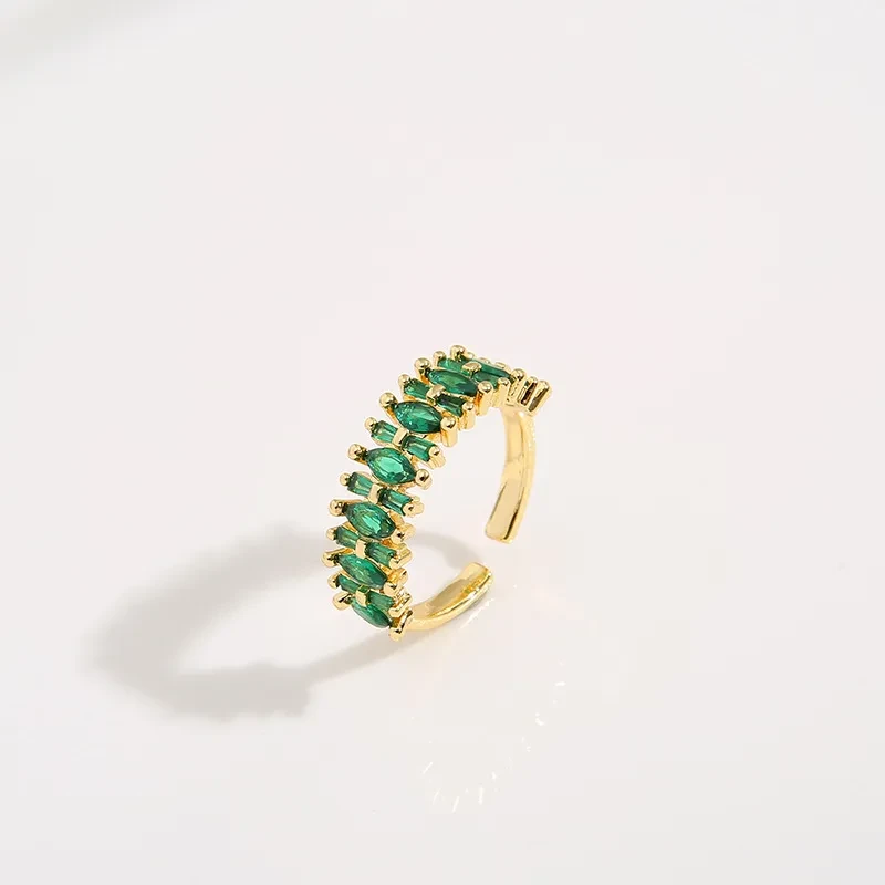 Anillo ajustable de piedras preciosas de espectro radiante