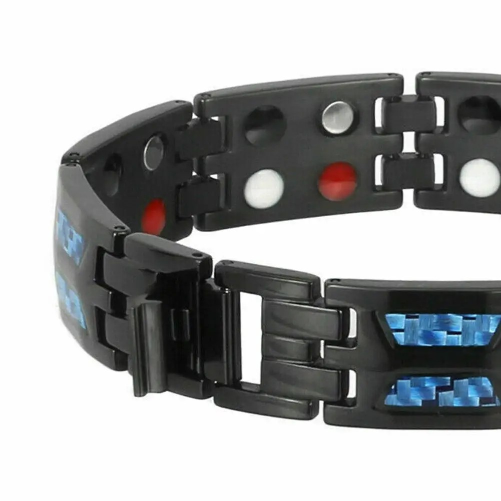 Pulsera magnética de titanio para adelgazar de lujo: joyería terapéutica para hombres
