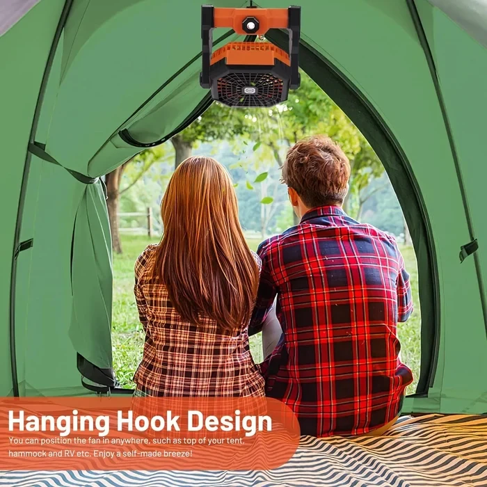 Ventilador de camping portátil recargable