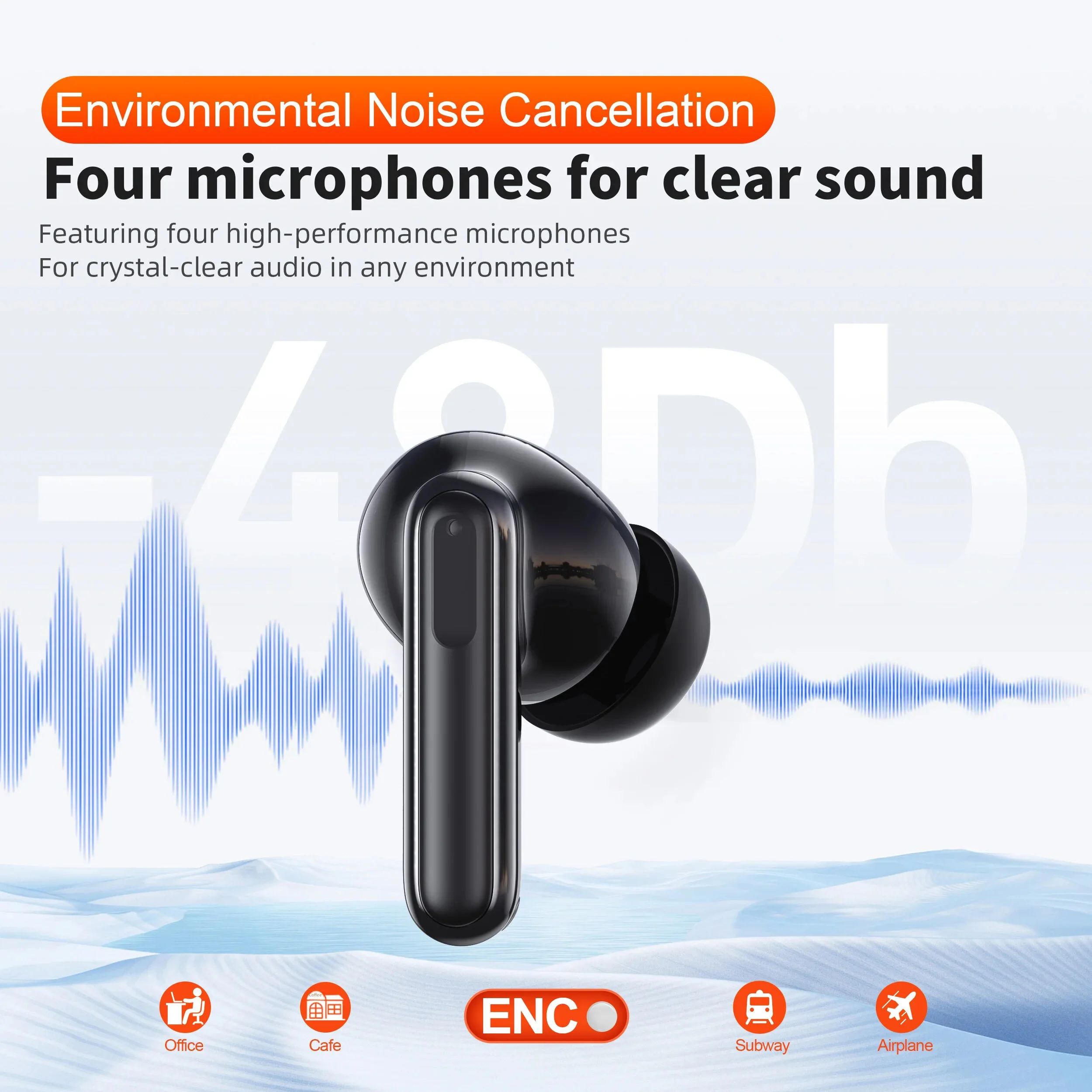 Auriculares inalámbricos QERE E50 - Auriculares TWS Bluetooth 5.3