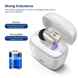 Audífonos digitales invisibles MoreHope Mini: amplificador auditivo inalámbrico con estuche recargable