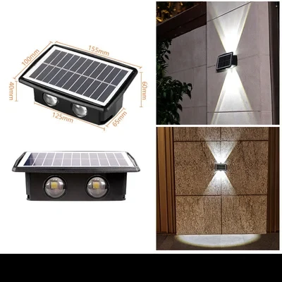 Lámpara solar de pared para exteriores