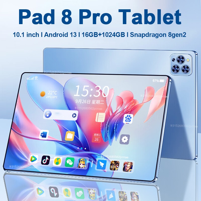 Tableta Pad 8 Pro de 10,1 pulgadas con Android 13, Snapdragon 8 Gen 2, 5G Dual SIM