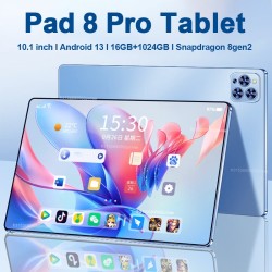 Tableta Pad 8 Pro de 10,1 pulgadas con Android 13, Snapdragon 8 Gen 2, 5G Dual SIM