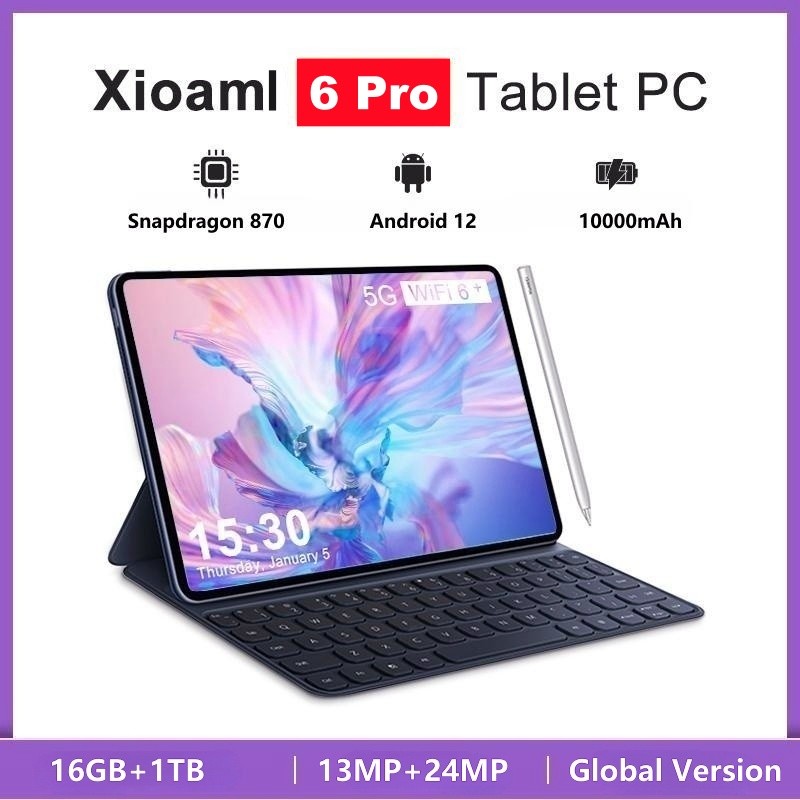 Tableta Android Pad 6 Pro 2024 de 11 pulgadas y doble SIM 5G