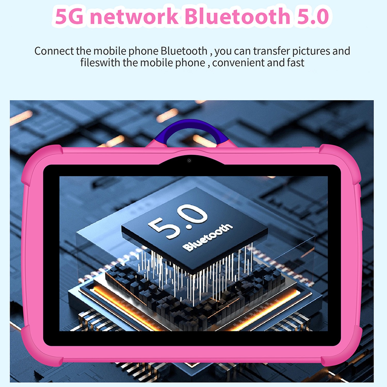 Tableta infantil WiFi 5G de 7 pulgadas: cuatro núcleos, 4 GB de RAM, 64 GB de ROM