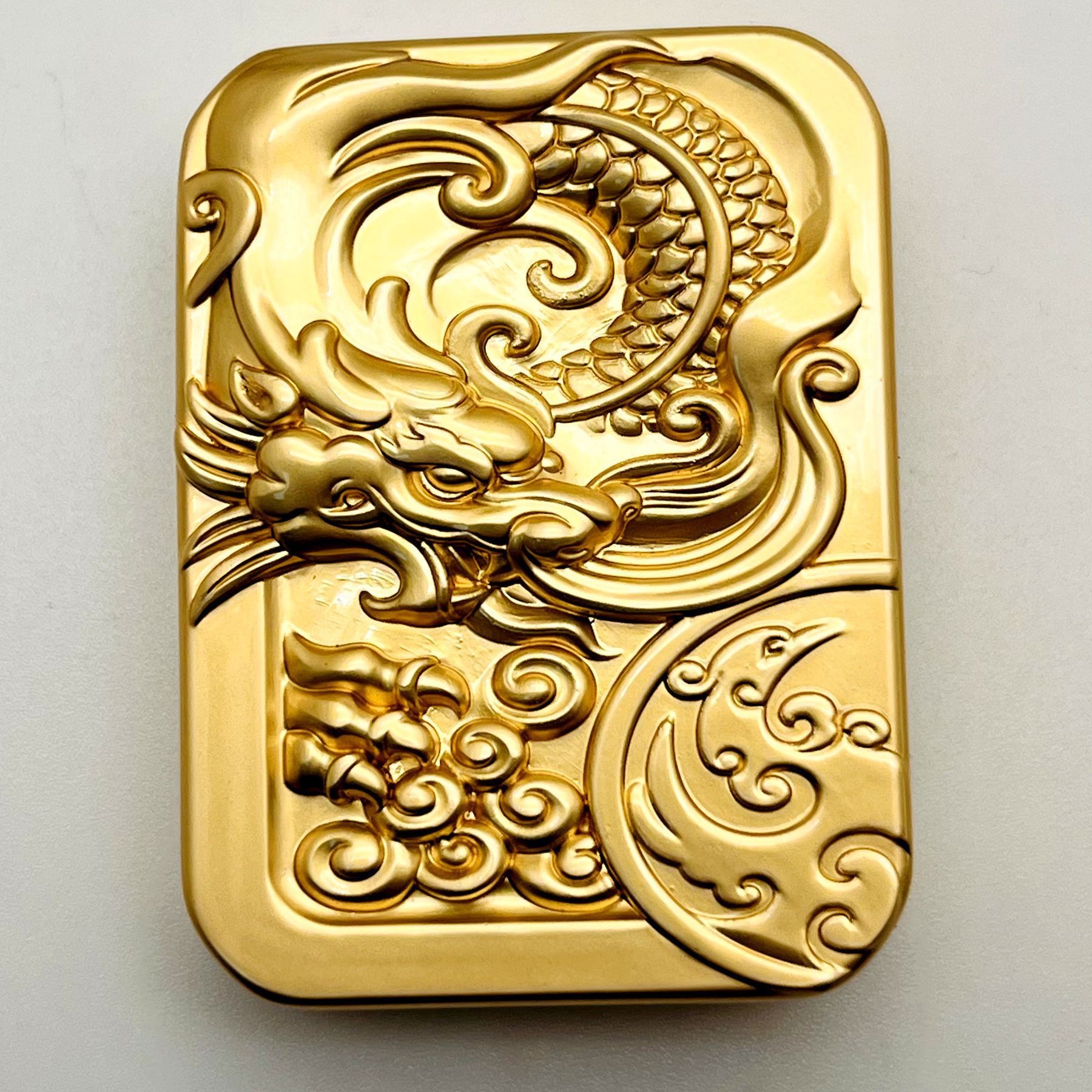 Nuevo Fidget Spinner EDC de metal con forma de moneda y tarjeta de empuje - Adorno del zodiaco del Año del Dragón