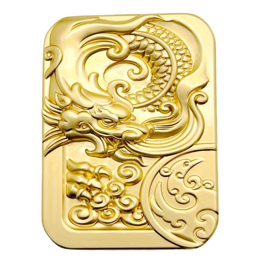 Nuevo Fidget Spinner EDC de metal con forma de moneda y tarjeta de empuje - Adorno del zodiaco del Año del Dragón