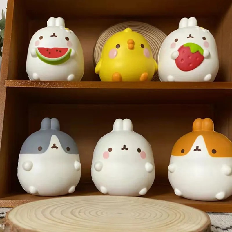 NUEVA Pelota antiestrés jumbo de fresa con forma de pollito y conejo - Kawaii - Conejo antiestrés de crecimiento lento para adultos y niños