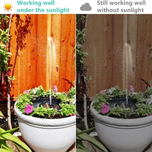 Fuente de agua con energía solar