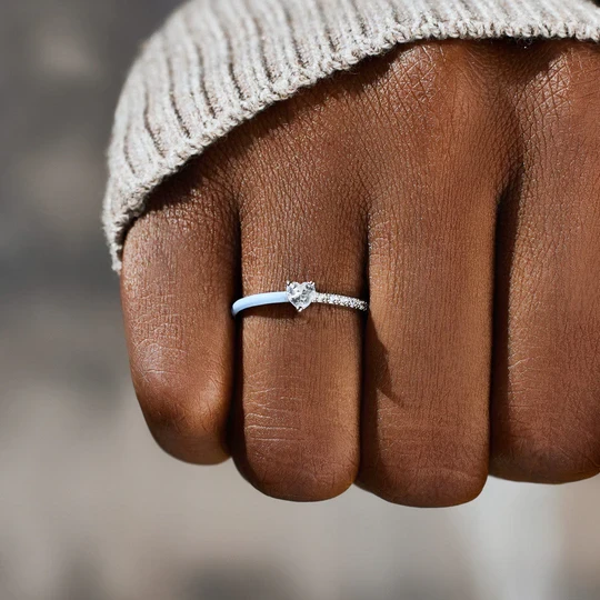 Anillos de corazón esmaltados a juego de Best Bitches