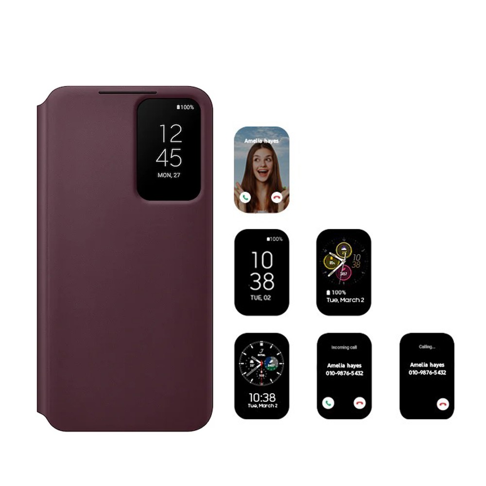 Funda Samsung Clear View S-View Flip Cover original para Galaxy S22/S22+