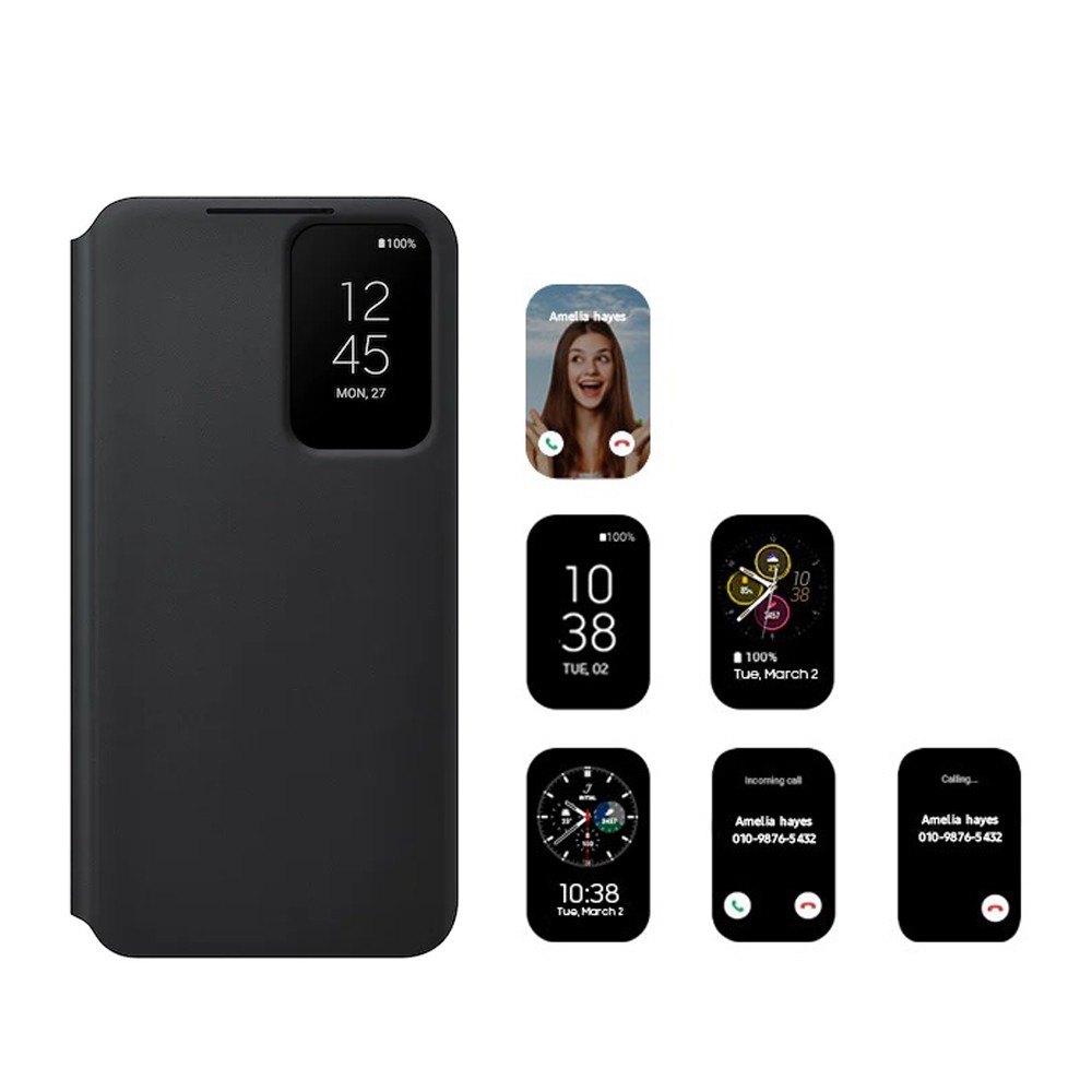 Funda Samsung Clear View S-View Flip Cover original para Galaxy S22/S22+