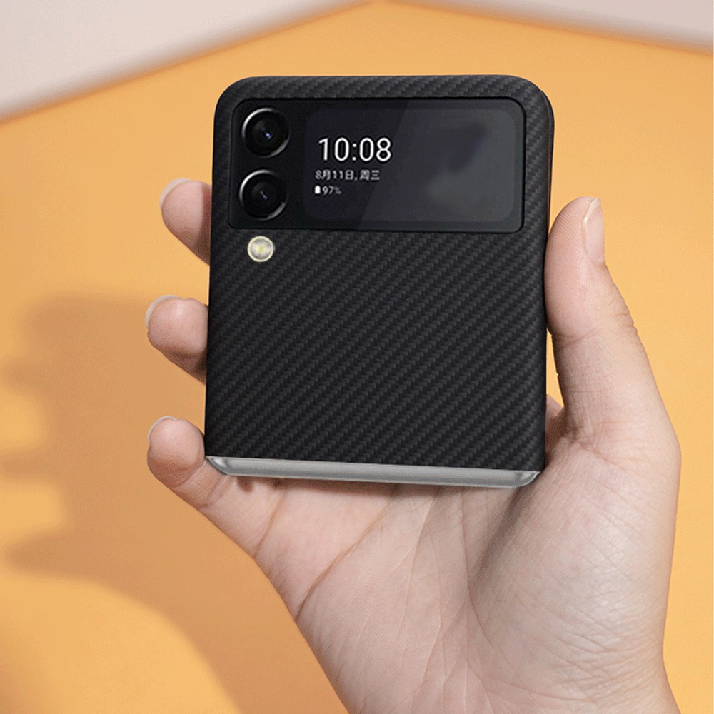 Funda de fibra de carbono pura QADIR para Samsung Galaxy Z Flip 3