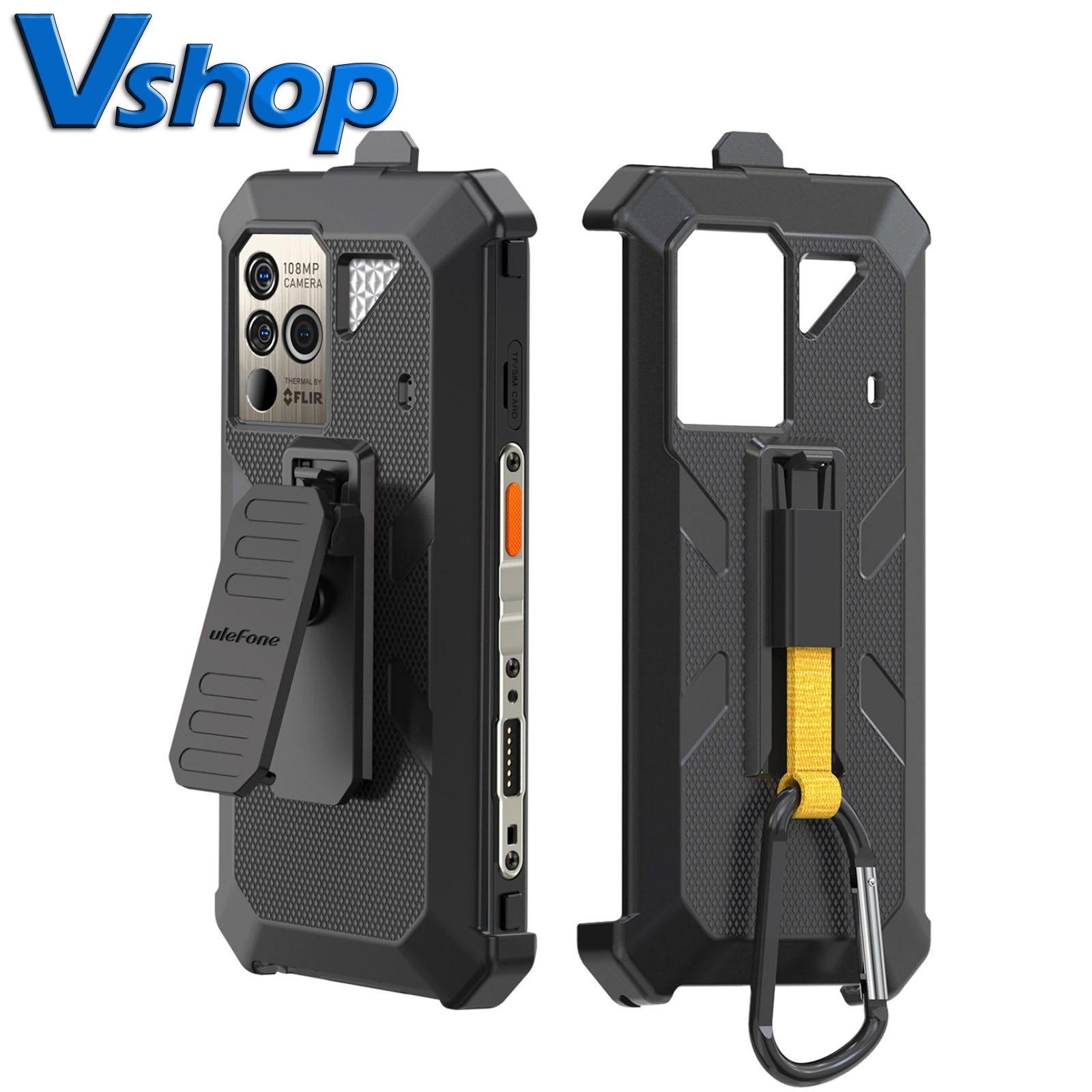 Funda protectora original para Ulefone Power Armor 18T: cubierta trasera multifuncional con clip