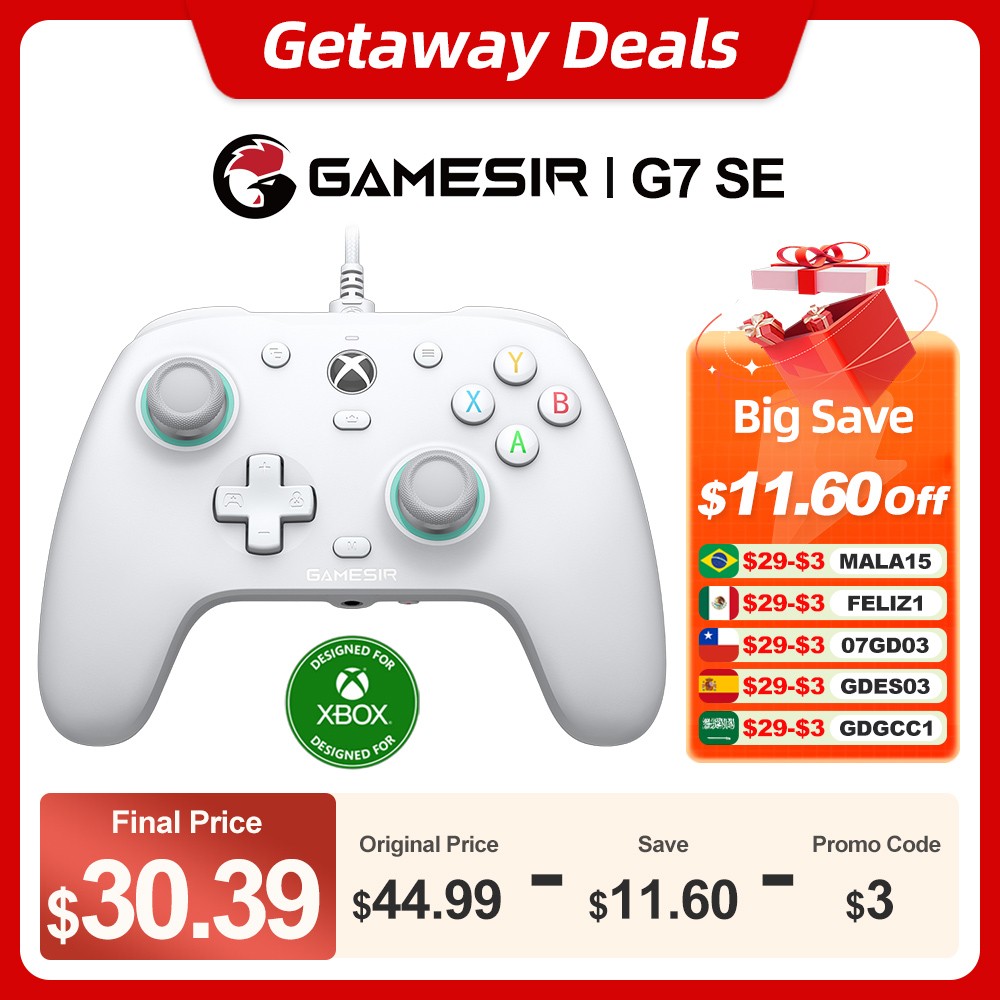 Mando para Xbox GameSir G7 SE: mando con cable y joystick de efecto Hall