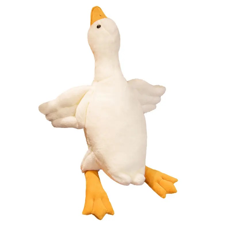 Cojín de sofá y almohada para dormir de pato de peluche suave de 50/130 cm.