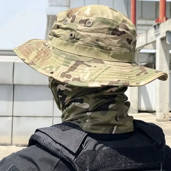 Conjunto de gorro boonie con mascarilla y polaina refrescante para el cuello