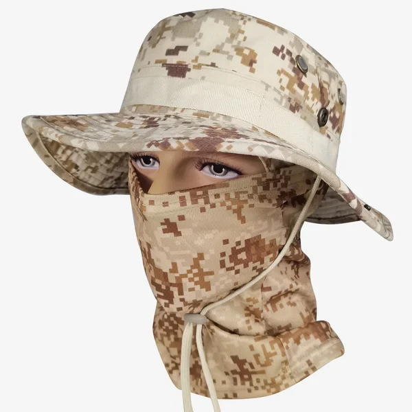 Conjunto de gorro boonie con mascarilla y polaina refrescante para el cuello