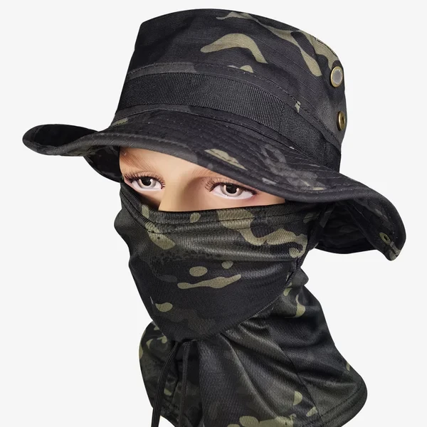 Conjunto de gorro boonie con mascarilla y polaina refrescante para el cuello