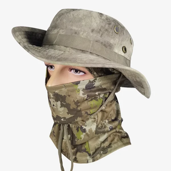 Conjunto de gorro boonie con mascarilla y polaina refrescante para el cuello