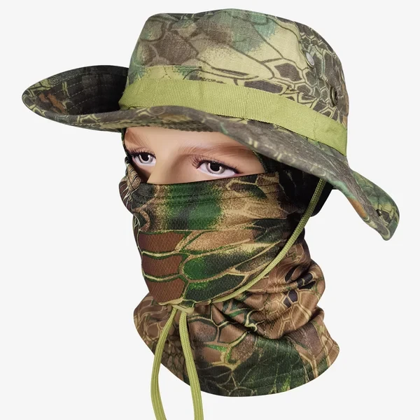Conjunto de gorro boonie con mascarilla y polaina refrescante para el cuello
