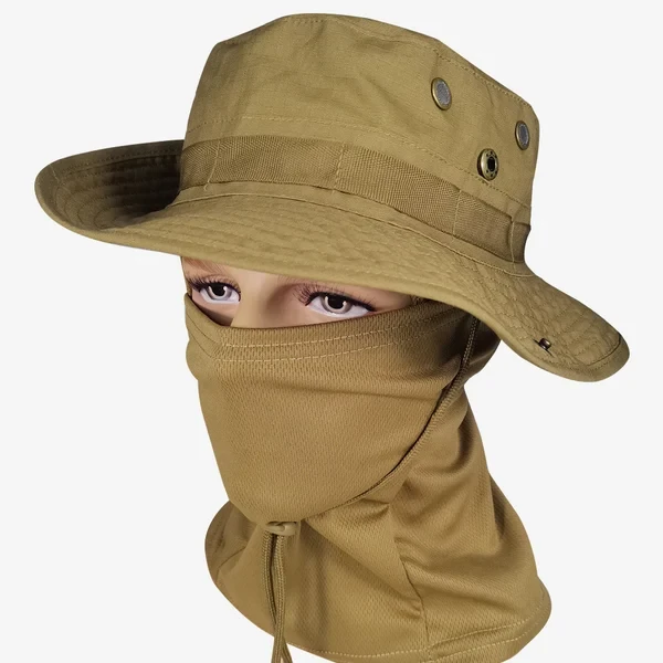 Conjunto de gorro boonie con mascarilla y polaina refrescante para el cuello