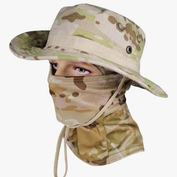 Conjunto de gorro boonie con mascarilla y polaina refrescante para el cuello