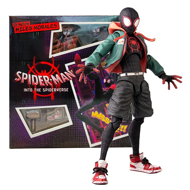 Figura de acción de Spider-Man Miles Morales de Sv Action - Sentinel Marvel Spider-Man: Un nuevo universo - Juguetes