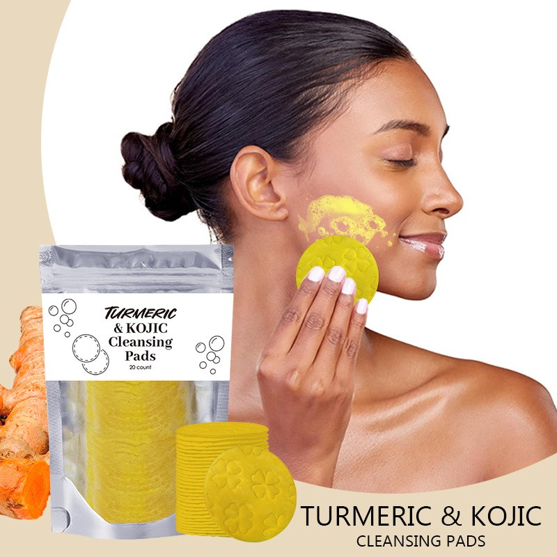 Discos limpiadores exfoliantes de cúrcuma
