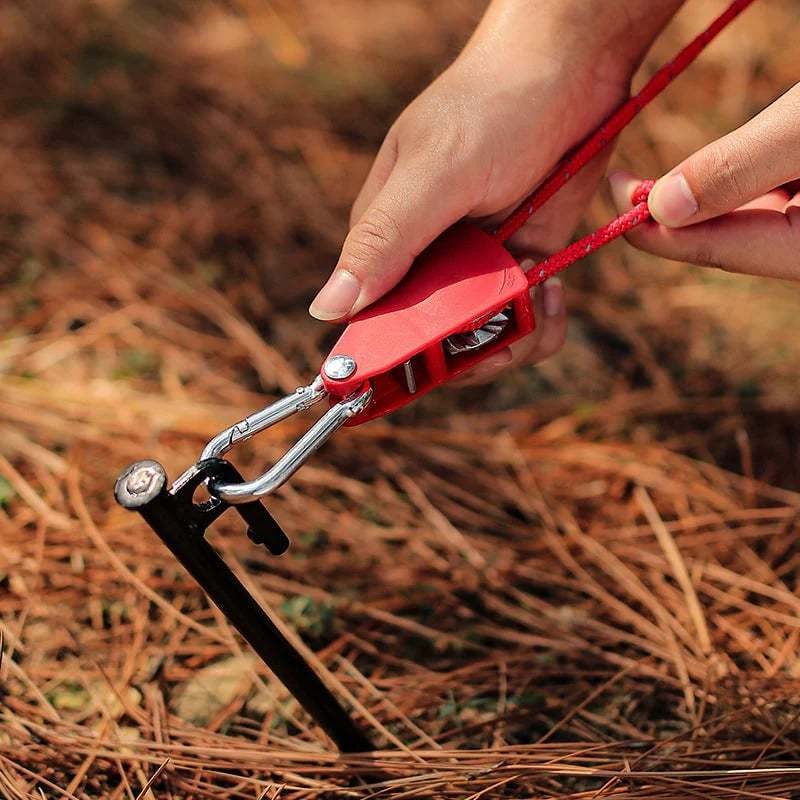 Cuerda de camping portátil ajustable y fija (2 unidades)